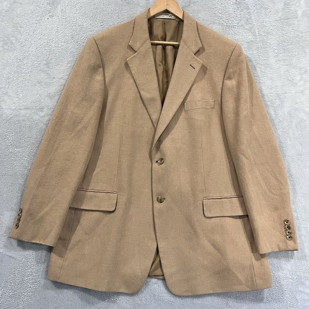 VTG John W Nordstrom Loro Piana Blazer‎ 46 L-T Camel Hair Sport Coat Jacket